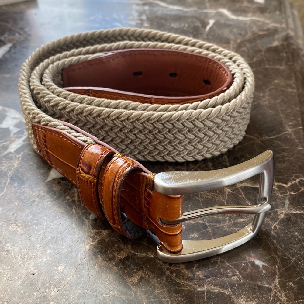 NWOT PGA Tour woven/ leather belt size 38